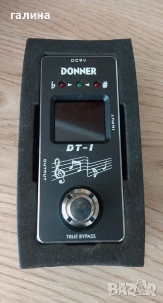 Хроматичен тунер Donner DT-1 – педал за китара и бас (чисто нов), снимка 1