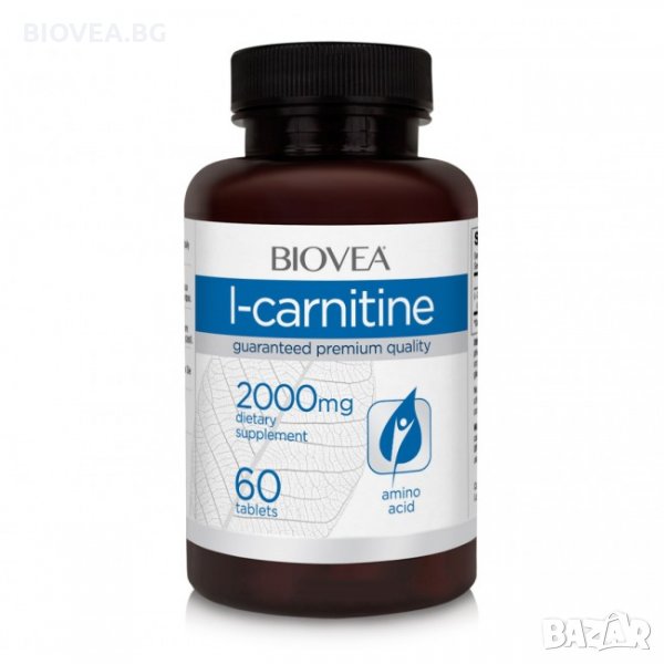 Хранителна добавка Biovea L-CARNITINE 2000mg 60 таблетки-Продуктът е със срок на годност до 05/2024г, снимка 1