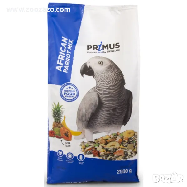 Висококачествена храна за големи Папагали с плодове 10 кг. - Primus African Parrot - Модел: 1217210, снимка 1
