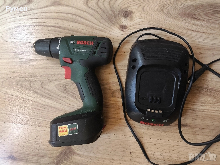 Акумулаторен винтоверт BOSCH PSR 1800 LI-2, 18V, 1,5Ah, 38Nm, снимка 1