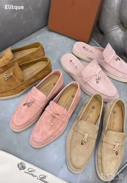 мокасини от естествен велур loro piana, снимка 1