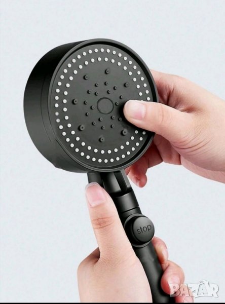 Модерна черна душ слушалка с високо налягане , снимка 1