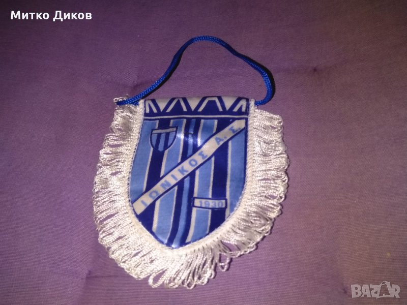 Флагче Йоникос Гърция със значка, снимка 1