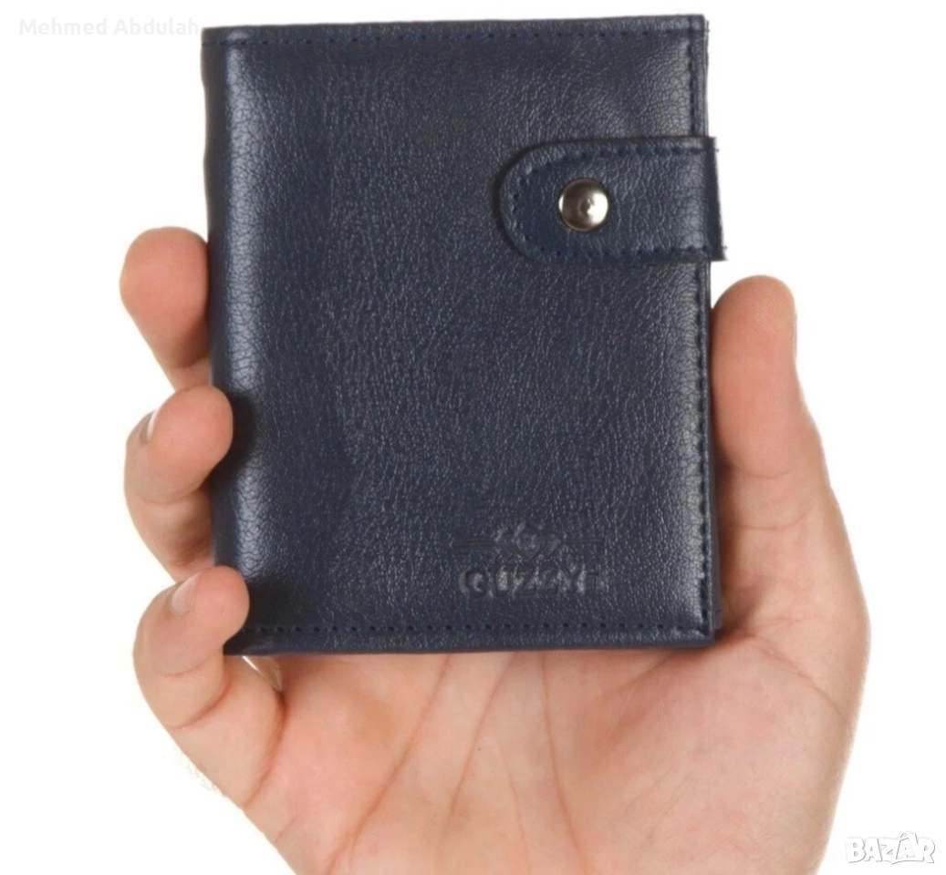 Мъжки кожен портфейл с отделяне за монети, снимка 1