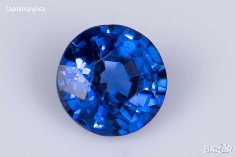 Син сапфир 0.25ct 3.6mm VS нагряван кръгла шлифовка, снимка 1