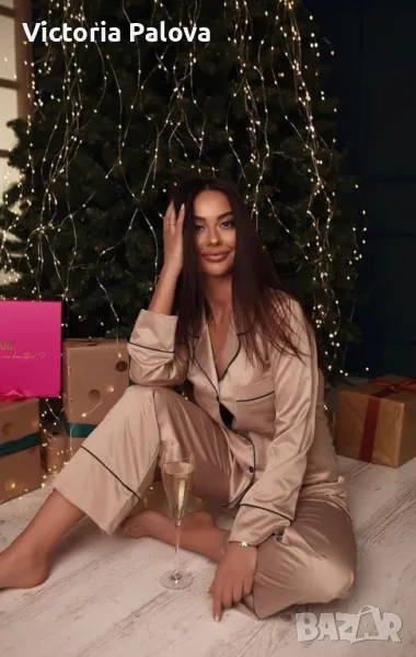 Атлазена пижама SKIN TO SKIN шоколад Германия, снимка 1