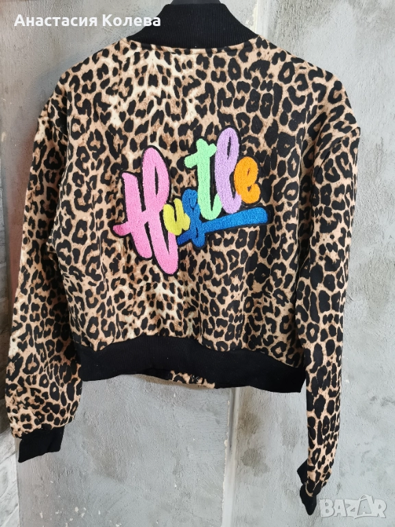 Късо якенце леопард с апликация на гърба, снимка 1