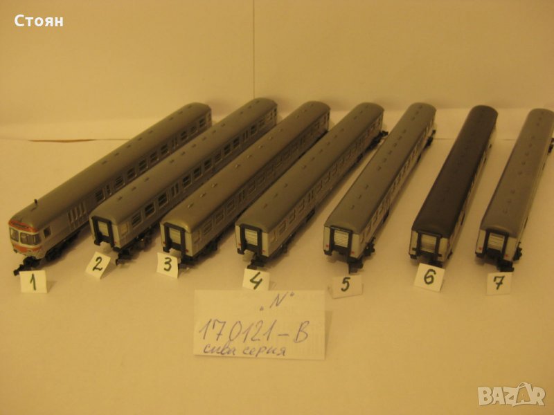 170121-B Вагони в мащаб N, 1:160, Флайшман Сива серия, снимка 1