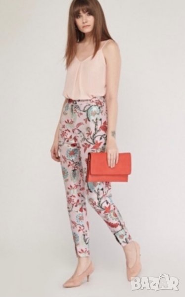 Елегантен дамски панталон с бродерии, подходящ и за официален повод, луксозен, тип цигара XS S S/M, снимка 1