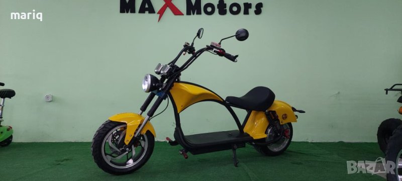 Електрически чопър MaxMotors HARLEY-DAVIDSON 2000W - ЖЪЛТ, снимка 1