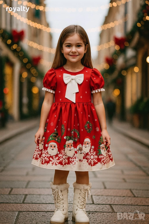 Коледна Рокля За Момиче , снимка 1