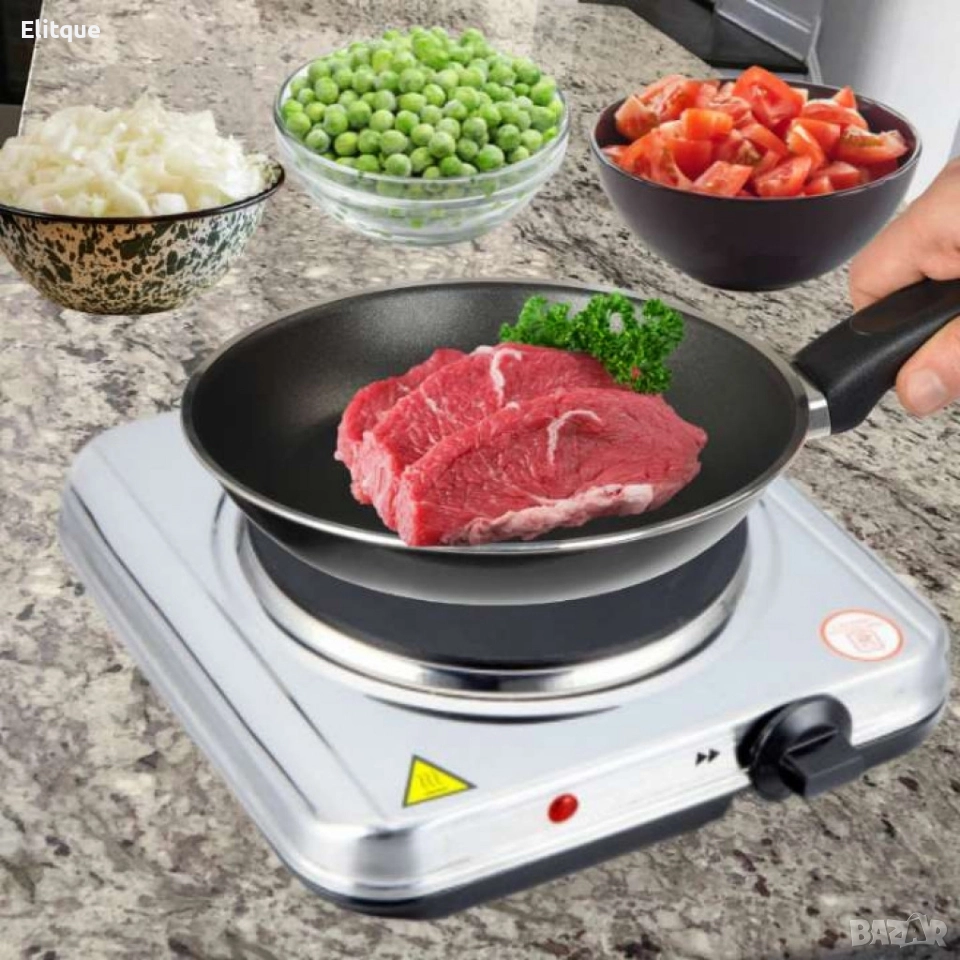 Електрически котлон, 1500W, ръчно управление, сребрист, снимка 1