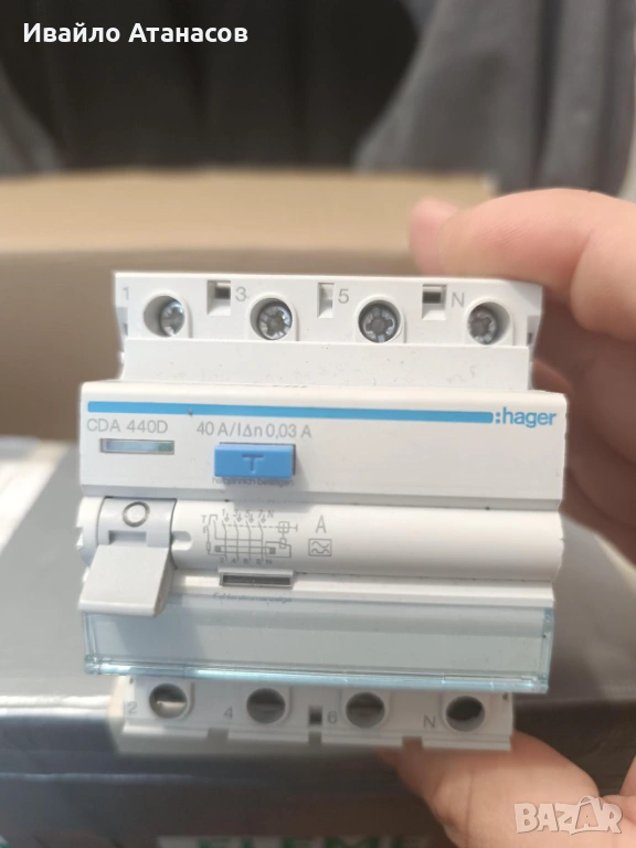 Дефектнотокова защита (ДТЗ) Hager 40A, снимка 1