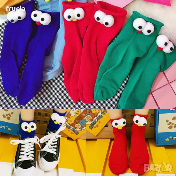 3Д чорапи с очи, снимка 1