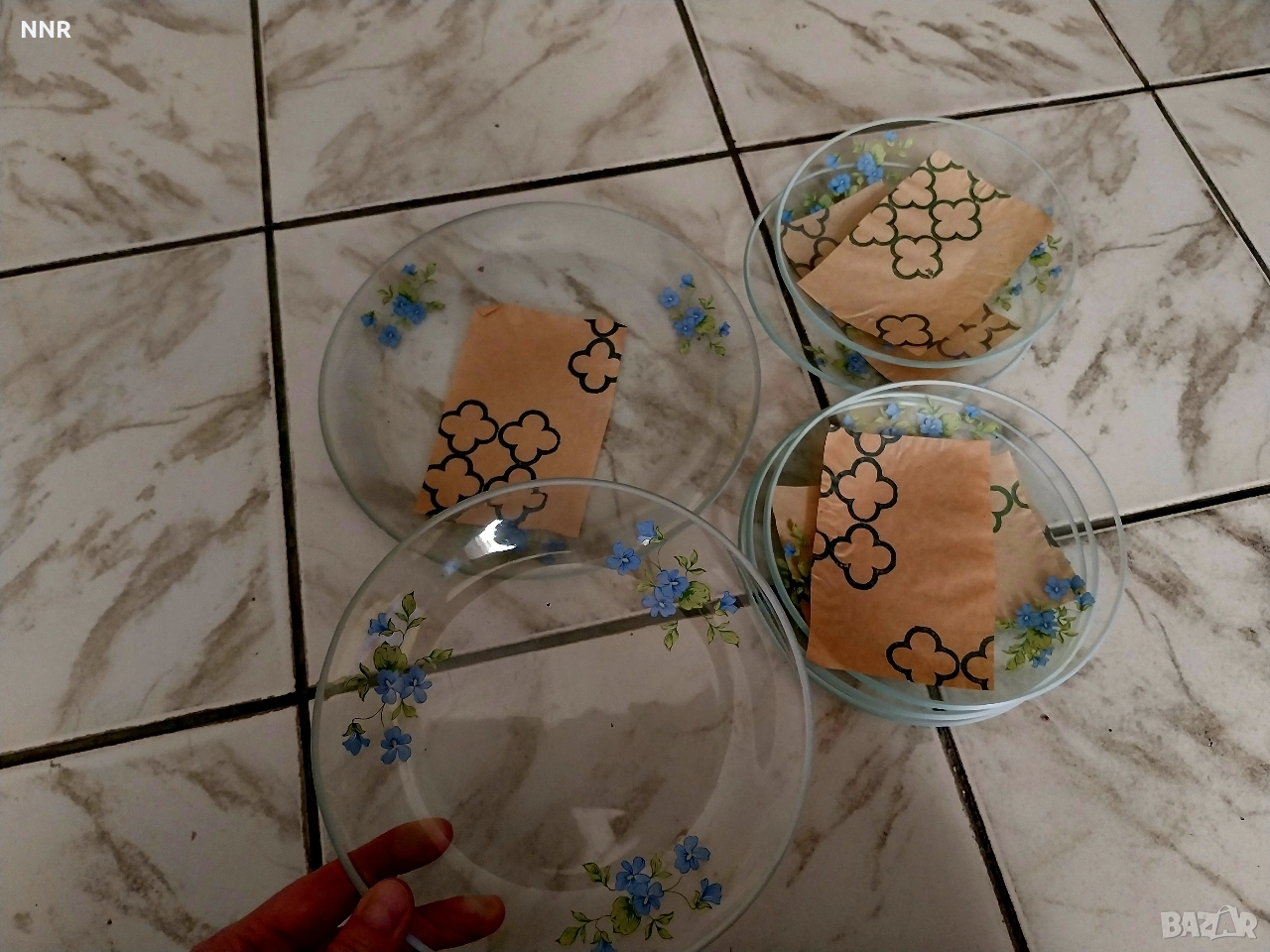 Тортен сервиз - стъкло , снимка 1