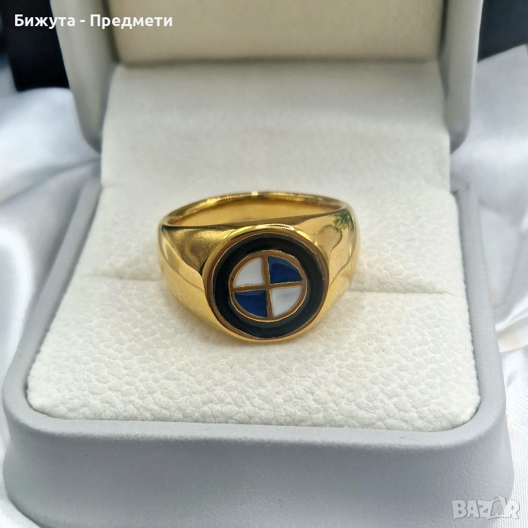Мъжки пръстен BMW – масивен | Позлата | Преглед, снимка 1