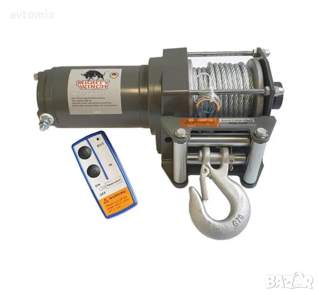 Електрическа лебедка 3000LBS, с дистанционно, 12V, до 1.36 т, снимка 1