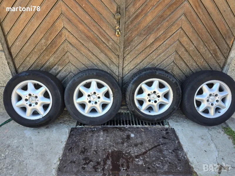 Комплект оригинални алуминиеви джанти за MERCEDES 15 цола, с летни гуми., снимка 1