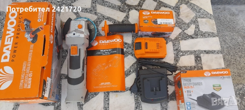 Акумулаторен ъглошлайф DAEWOO-оригинален , снимка 1