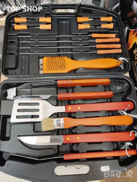 Голям сет за BBQ 18 части + куфар, снимка 1