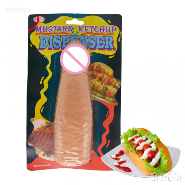 2297 Диспенсър за кетчуп или майонеза с форма на полов член, снимка 1