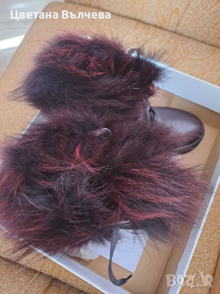 Нови зимни боти с естествена кожа и косъм., снимка 1