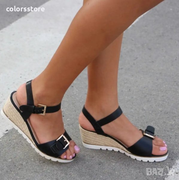 Сандали на платформа - черни - 66027, снимка 1