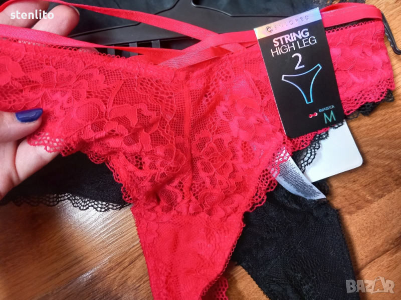 2 бр. НОВИ с висока талия прашки Censored, снимка 1