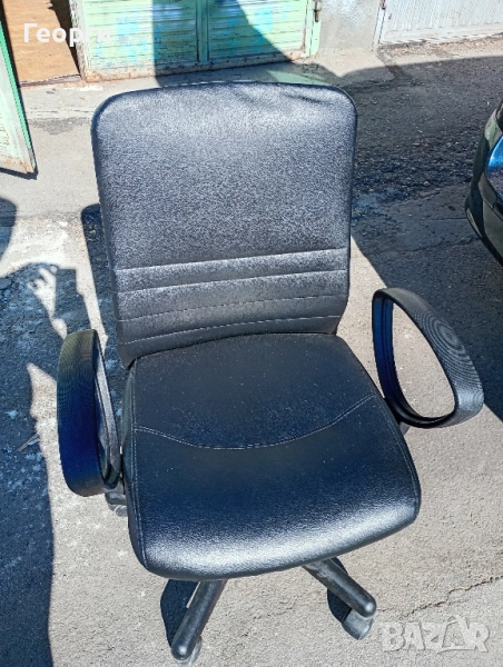 черен офис стол , снимка 1
