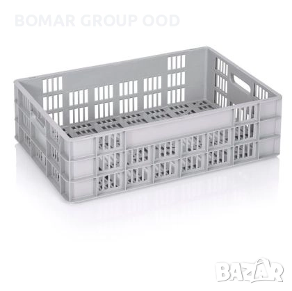 Пластмасова каса 0104 с размери: 600X400X180 мм дъно и стени с отвори, снимка 1