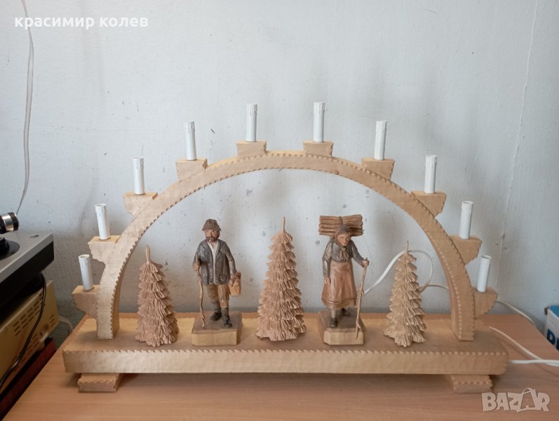 ръчно изработена арка с дървени статуетки/Франк Залцер/, снимка 1