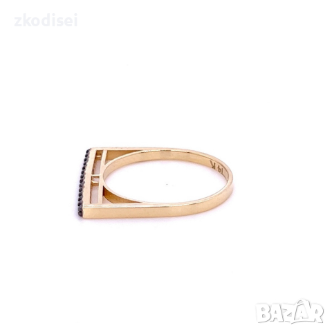 Златен дамски пръстен 1,76гр. размер:54 14кр. проба:585 модел:22419-1, снимка 3 - Пръстени - 44615902