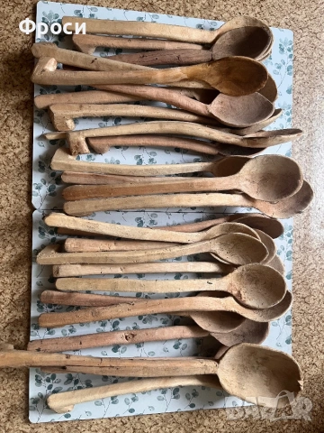 Дървени лъжици , снимка 2 - Прибори за хранене, готвене и сервиране - 54334476