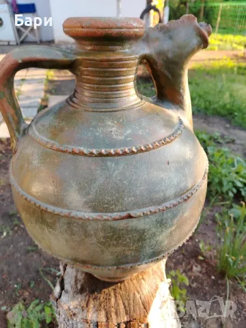 Стар голям глинен оцетник,крондир, снимка 9 - Колекции - 50180940