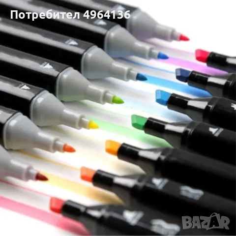 Комплект професионални двустранни алкохолни маркери – 262 цвята с тънък и широк връх