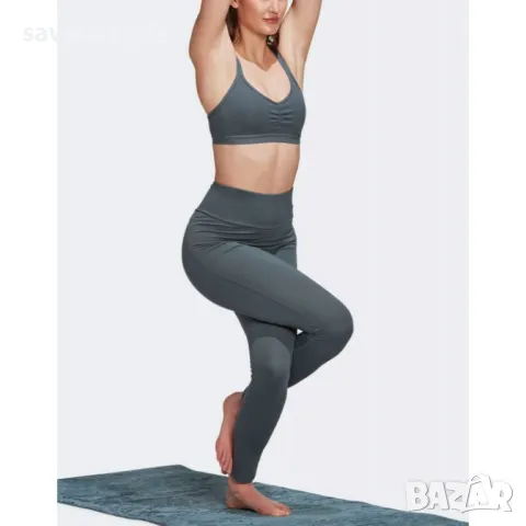 Дамски спортен потник ADIDAS Yoga Essentials Light-Support Bra Grey, снимка 2 - Потници - 47420262