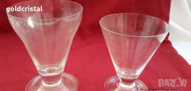 Стъклени чаши чашки купички за мелба сладолед , снимка 3 - Антикварни и старинни предмети - 18588463