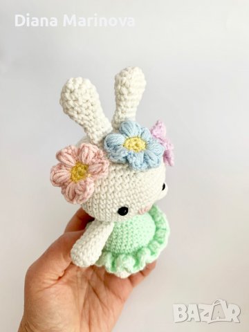 Великденска композиция, плетени играчки, великденски яйца, заек, снимка 5 - Други - 40227374