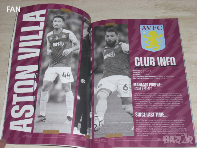 ТОТНЪМ ХОТСПЪР - АСТЪН ВИЛА оригинална английска футболна програма от Висшата лига сезон 2023/24, снимка 8 - Фен артикули - 44697860