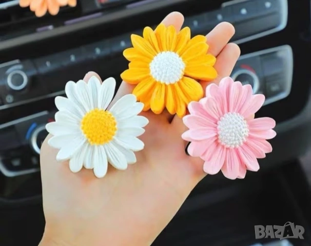 Комплект 4 броя молдове цветя маргаритки, снимка 5 - Форми - 53316986