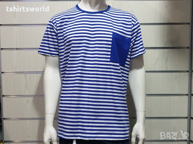 Нова мъжка моряшка тениска с джобче, снимка 8 - Тениски - 30528667