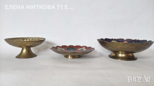 Бонбониери от масивен месинг цветно гравирани и рисувани, снимка 2 - Други ценни предмети - 50405997