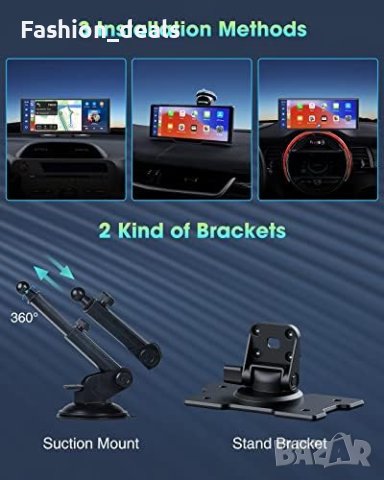 Нова Безжична автомобилна стерео уредба за Apple CarPlay Android Auto с резервна камера, снимка 7 - Аксесоари и консумативи - 42427579