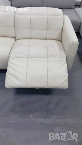 ПРОМОЦИЯ!!!Кремав кожен ъглов диван "Marmount" с електрически релакс механизъм, снимка 5 - Дивани и мека мебел - 40271044