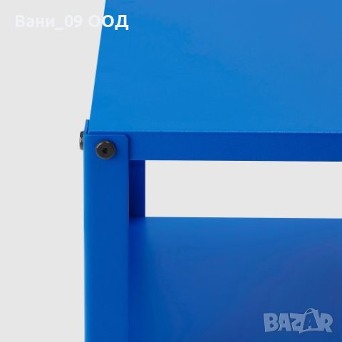 Нощно шкафче от стомана в син цвят, снимка 3 - Шкафове - 42552519