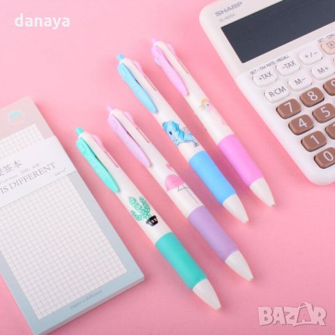 1583 Химикал с цветен принт 4 цвята в 1, снимка 3 - Ученически пособия, канцеларски материали - 29516286