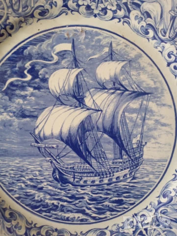 Декоративна чиния за стена блу делф, снимка 2 - Други ценни предмети - 50836326