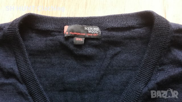 Dressmann 100% Metino Wool за лов размер XXL - XXL блуза пуловер 100% Мерино Вълна - 98, снимка 7 - Блузи - 37898654