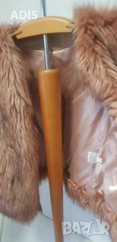 Еко кожух Италия  късо дамско палто с косми , снимка 4 - Якета - 38167279