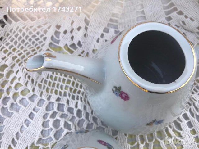 Порцеланов чайник и латиера, снимка 5 - Сервизи - 37008452